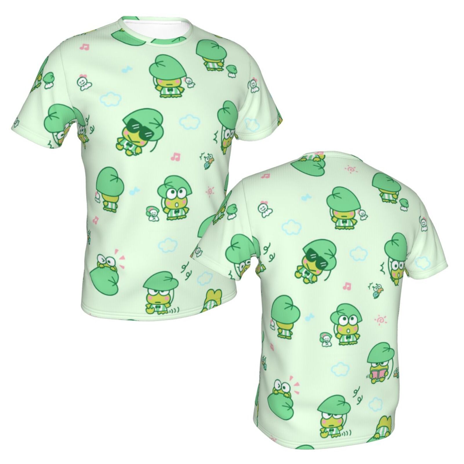 Unisex Keroppi T Shirts 3D Printed Short Sleeve Shirts Casual Graphics Tees For Adult Men Women